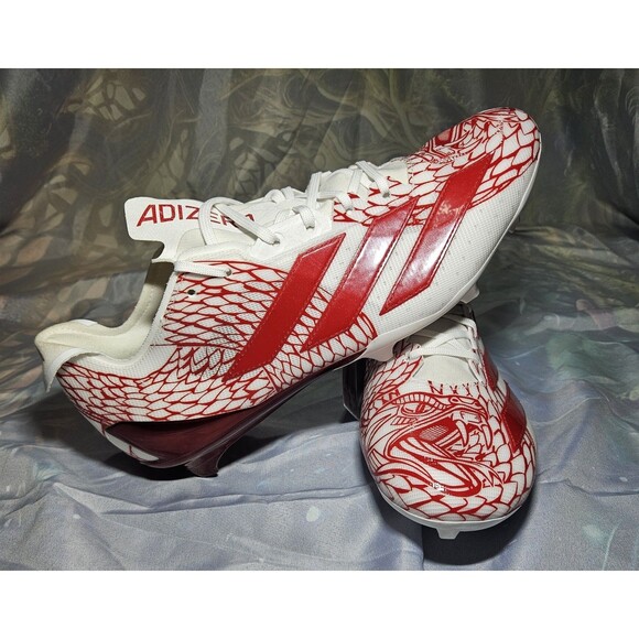 Adidas Adizero Electric.2 Football Cleats – Men’s Collegiate Red / White, 13US - Picture 2 of 5